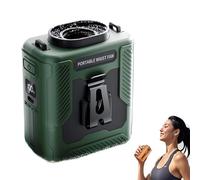 Chubby Cable Fan, Chubbycool 6000mah Portable Fans Belt, Rechargeable Wearable Cooler with Flashlight, for Outdoor Work (Green)