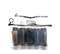 Chubby Gorilla - Botes de PET, unicornio (de color negro transparente), V3, 120 ml, 5 unidades