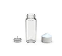 Chubby Gorilla PET Unicorn Botellas (paquete de 5) (transparente con tapa blanca) [100ml]