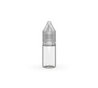 Chubby Gorilla V3 10ml Pet Botellas de plástico de Unicornio para E-Liquid - Botellas cuentagotas vacías - 20x 10ml (Botella Transparente con Tapa Transparente)