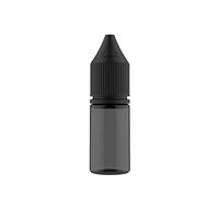 Chubby Gorilla V3 10ml Pet Plastic Unicorn Botellas para E-Liquid - Botellas cuentagotas vacías - 20x 10ml (Botella Negra Transparente con Tapa Negra)