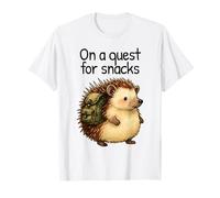 Chubby Hedgehog Mochila Quest Funny Woodland Animal Snack Camiseta