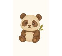 Chubby Panda: Daily planner featuring a cute embroidered panda, perfect for cozy planning and panda fans.