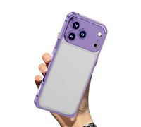 Chubbycase Ultra-Thin Metal Frame Heat Dissipation Case with Lens Protector, Bumper Metal Frame Shockproof Phone Case for iPhone 17/16/15/14 Series (Purple,14 Pro)
