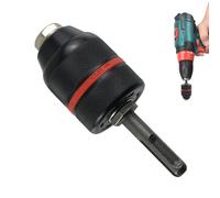 Chuck Adapter, 1.5-13mm Self-Locking Keyless Chuck Converter, Quick Change Drill Adapters Plus Rotary Hammers, Heavy-Duty Conversion Tool Attachment for Woodworking