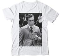 Chuck Bass Gossip Girl Ed Westwick Cotton Mens Top tee Casual T-Shirt(Small)