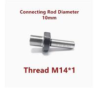 Chuck conectando la barra M14 * 1 adecuado for K01-50/63 k02-50 Mini torno Cnc Máquina de piezas banco chuck Taladrado Fresado(Straight shank 10mm)