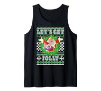 Chuck E. Cheese Christmas Let's Go Jolly Ugly Sweater Camiseta sin Mangas