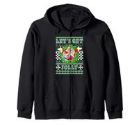 Chuck E. Cheese Christmas Let's Go Jolly Ugly Sweater Sudadera con Capucha