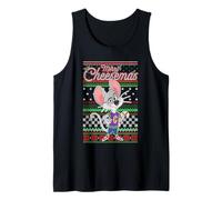 Chuck E. Cheese Christmas Merry Cheesemas Ugly Sweater Camiseta sin Mangas