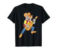 Chuck E. Cheese Cowboy Chuck E. Playing Guitar Distressed Camiseta