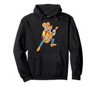 Chuck E. Cheese Cowboy Chuck E. Playing Guitar Distressed Sudadera con Capucha