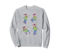 Chuck E. Cheese Multiple Chuck E. Poses Distressed Sudadera