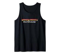 Chuck E. Cheese's Where A Kid Can Be A Kid Distressed Logo Camiseta sin Mangas