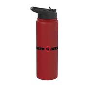 Chuck Nerd Herd Logo Stainless Steel Insulated Water Bottle