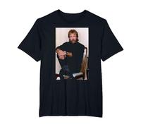 Chuck Norris Way of The Dragon Actor & Experto en Artes Marciales Camiseta, Hombre Tallas Grandes, Negro, 3X Alto