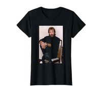 Chuck Norris Way of The Dragon Actor & Experto en Artes Marciales Camiseta, Mujer, Negro, XL