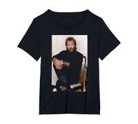 Chuck Norris Way of The Dragon Actor & Experto en Artes Marciales Camiseta, Mujer Tallas Grandes, Negro, 4XL Grande
