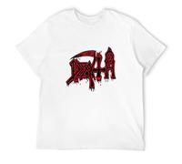 Chuck Schuldiner Death Band Red Logo Shirt, Tee for Man White, blanco, XL