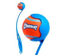 Chuckit! - 18M Junior Launcher - Lanzador de Pelotas para Perros - Mango ergonómico de Goma - Lanzador de plástico Suave y Robusto - Compatible con Pelotas Medianas - Longitud de 45,5 cm