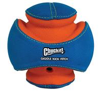 Chuckit! - Giggle Kick Fetch Small - Balon para proseguir para Perros - Balon masticable para Perros - Emite Sonidos estimulantes de interés - Tamaño Small - Diámetro de 14 cm