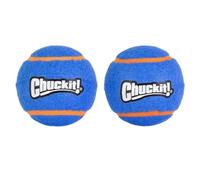 Chuckit! Juguete chirriante para Perro, Pelota de Tenis, Mediano (2.5 Pulgadas de diámetro), Paquete de 2, para Razas de 20 a 60 Libras