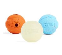Chuckit! Juguete para Perro POPURRÍ 3-Pack Pelota Silba, Brilla, Rebota Mediano