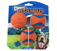 Chuckit Ultra Bola Medley 3 Pack Perros Medianos Resistente Duradero Goma Traer