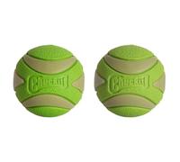 Chuckit! - MAX Glow Ultra Squeaker Ball - Pelota Sonora fosforescente para Perros - Pelota Sonora para Perros - Brilla en la Oscuridad - Tamaño Mediano - 6,5 cm de diámetro (Paquete de 2)