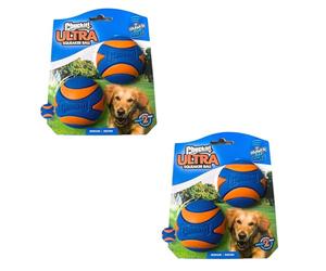 Chuckit! Ultra Squeaker Ball Tamaño M - ø 6 cm | Paquete Doble | 2 x 2 Unidades | Goma Duradera, Alto Rebote y Fuerte chirrido | Fácil de Limpiar | Flota en el Agua