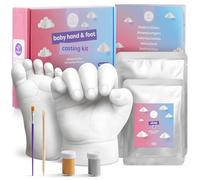 chuckle - Kit de Moldeo de Huellas de Manos y Pies de Bebé - Juego de Regalo de Moldeo 3D, Recuerdos, Recuerdos, para Niños o Recién Nacidos, Regalos para Baby Shower - No Tóxico y Fácil de Usar