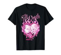 Chucky and Tiffany Till Death Flaming Heart Camiseta