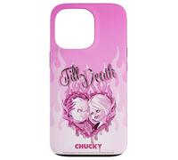 Chucky and Tiffany Till Death Flaming Heart Carcasa para iPhone 13 Pro