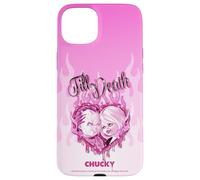Chucky and Tiffany Till Death Flaming Heart Carcasa para iPhone 15 Plus