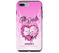 Chucky and Tiffany Till Death Flaming Heart Carcasa para iPhone 7 Plus/8 Plus