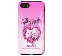 Chucky and Tiffany Till Death Flaming Heart Carcasa para iPhone SE (2020) / 7/8