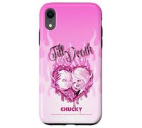 Chucky and Tiffany Till Death Flaming Heart Carcasa para iPhone XR