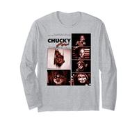 Chucky Blood Red Frames Creepy Doll Close Up Collage Manga Larga