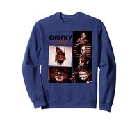 Chucky Blood Red Frames Creepy Doll Close Up Collage Sudadera