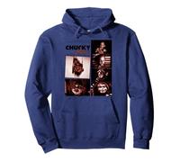 Chucky Blood Red Frames Creepy Doll Close Up Collage Sudadera con Capucha