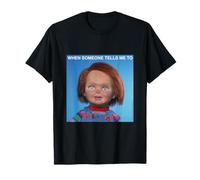 Chucky Calm Down Meme Front and Back Camiseta