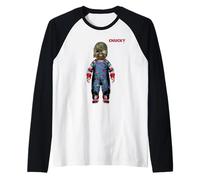 Chucky Full Body Damaged Doll Camiseta Manga Raglan