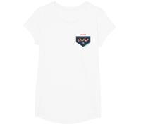 Chucky Good Guys Overalls Pocket Hit Camiseta, Niñas, Blanco, XS