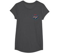 Chucky Good Guys Overalls Pocket Hit Camiseta, Niñas, Jaspeado Oscuro, XS