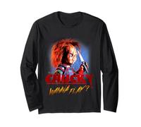 Chucky Halloween Design Quiero Jugar Manga Larga