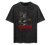 Chucky Wanna Play Men's T-Shirt Unisex Black Cotton Hip Hop Print tee Shirts XL
