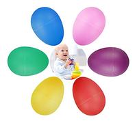 Chudian 24pcs Huevos de Maracas，Juego de Shaker de Huevo Huevos de Pascua de Plástico Maracas de Huevo para Niños Bebes Huevo para Educación Musical Temprana (6 Colores)