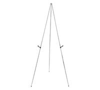 CHUDOU Caballete de exhibición de Pinturas, Altura Ajustable, Antideslizante, sólido, Plegable, Fijo, for póster, Letrero de Boda de Metal, Blanco, Caballete de Arte (Negro)(Silver)