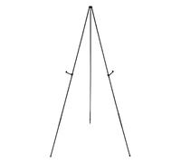 CHUDOU Caballete de exhibición de Pinturas, Altura Ajustable, Antideslizante, sólido, Plegable, Fijo, for póster, Letrero de Boda de Metal, Blanco, Caballete de Arte (Negro)(Black)