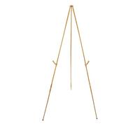 CHUDOU Caballete de exhibición de Pinturas, Altura Ajustable, Antideslizante, sólido, Plegable, Fijo, for póster, Letrero de Boda de Metal, Blanco, Caballete de Arte (Negro)(Golden)